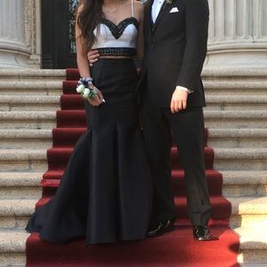Black & white formal/prom dress